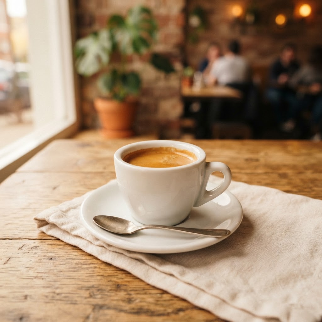 Espresso in a small cup