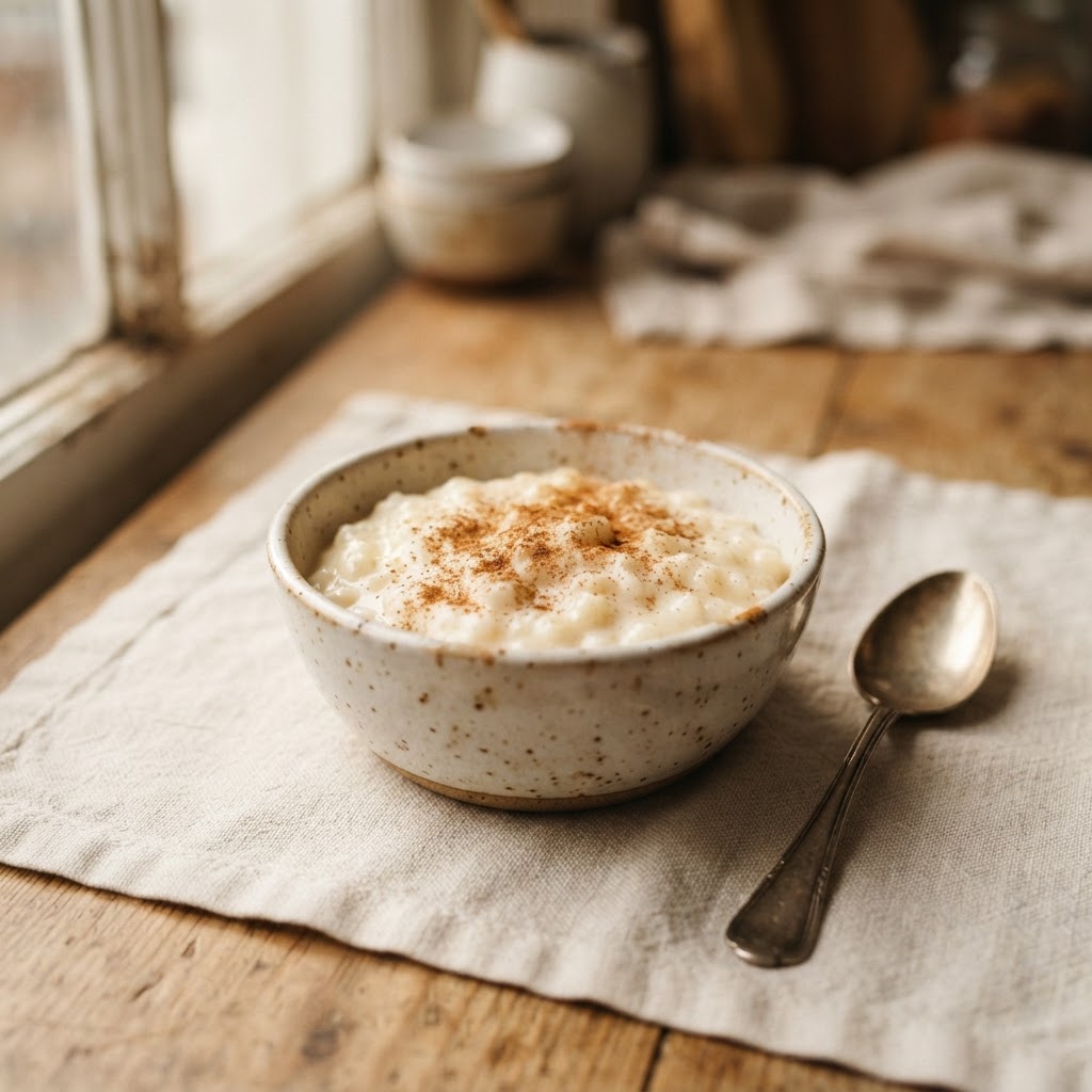 Rizogalo, Greek rice pudding with cinnamon